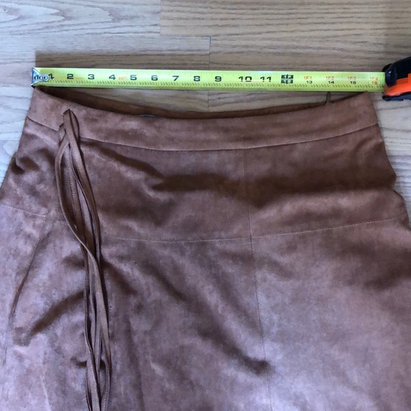 Thick faux suede circle skirt midi-length - Picture 6 of 6